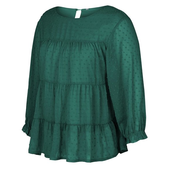 VINTAGE BOHO CHIC LAYERED BELL SLEEVED BLOUSE - Picture 8 of 9